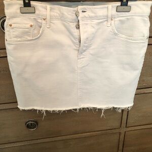 White Denim Skirt